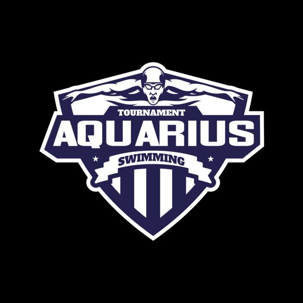 Aquarius Swimming Tournament logo template Thumbnail