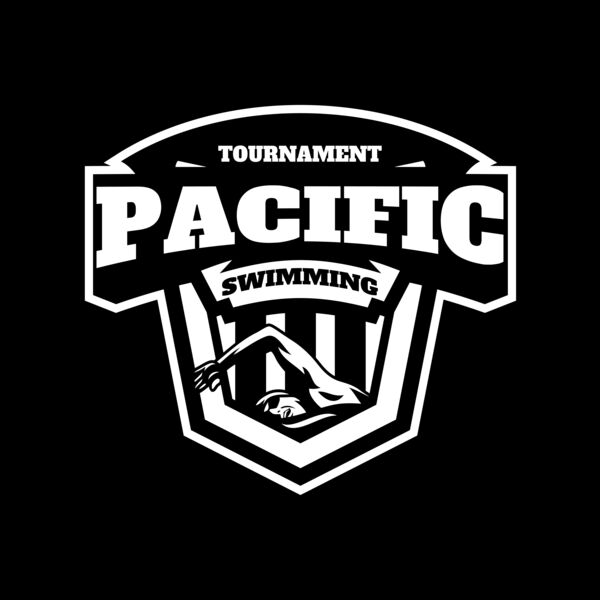 Pacific Swimming Tournament logo template Thumbnail