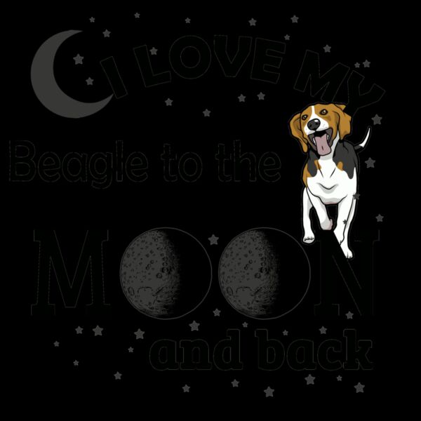 05 i love my Beagle black Thumbnail