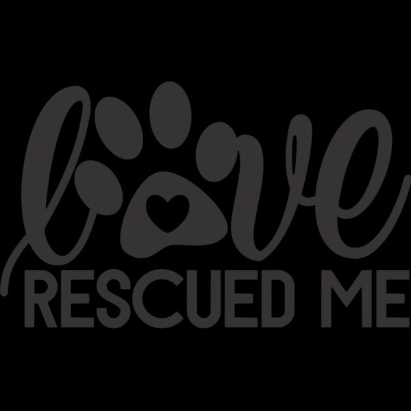 love rescued me pawprint Thumbnail