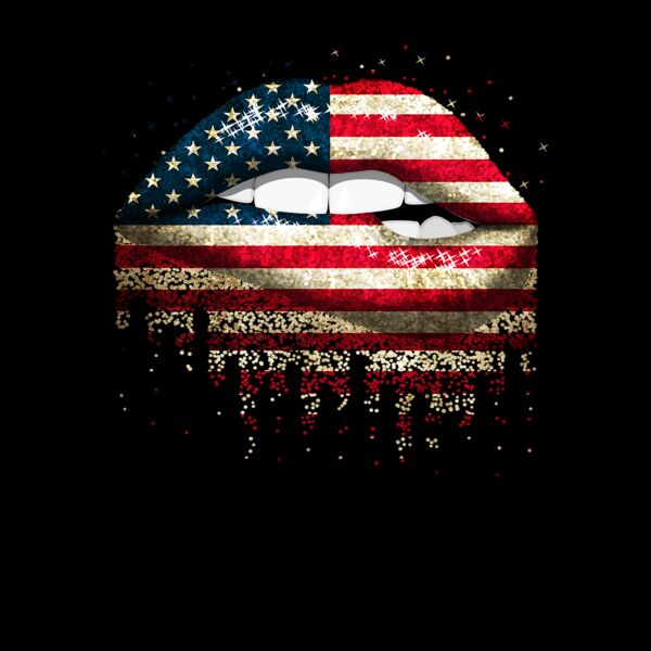 American Lips Crew Neck T Shirt Thumbnail