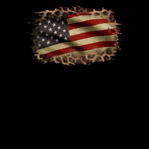Leopard American Flag Slouchy Tank Thumbnail