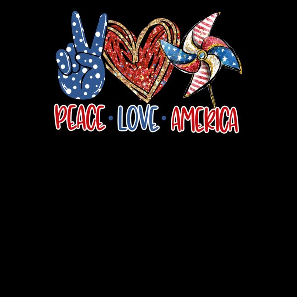 Peace Love America Slouchy Tank Thumbnail