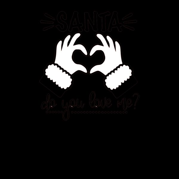 Santa do you love me Black Thumbnail
