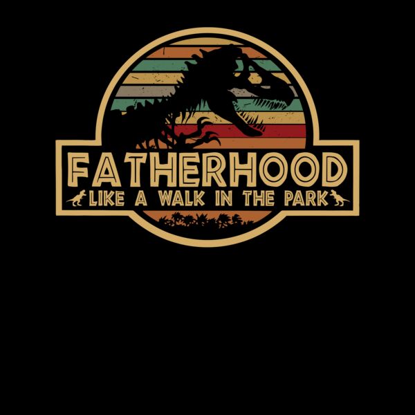 Fatherhood Like a Walk in the Park Crew Neck T Shirt Thumbnail