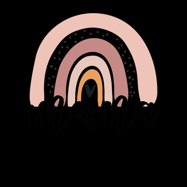 Mama Rainbow Pink Crew T Shirt Thumbnail