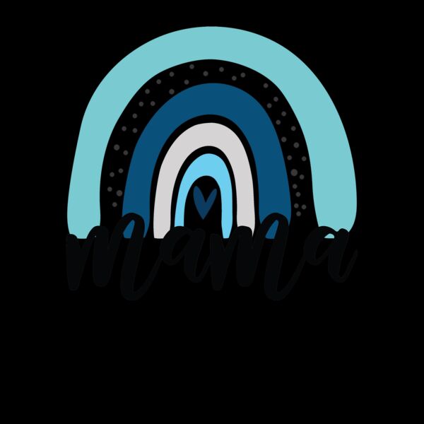 Mama Rainbow Blue Crew T Shirt Thumbnail