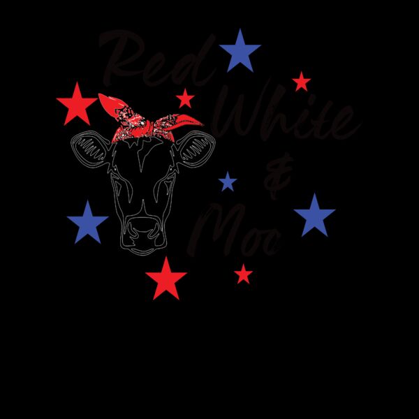 Red White and Moo Crew Neck T Shirt Thumbnail
