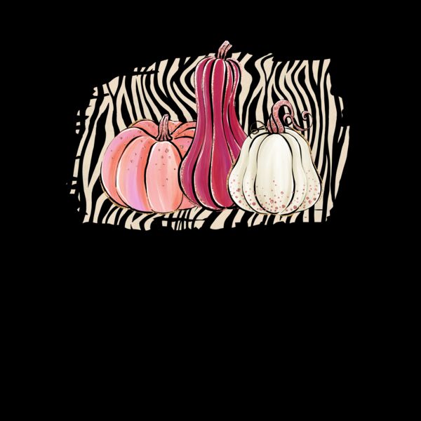 Zebra Print Pumpkins Drop Sleeve Sweatshirt Thumbnail