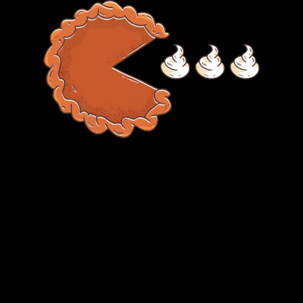 Pac man Pumpkin Pie V Neck T Shirt Thumbnail