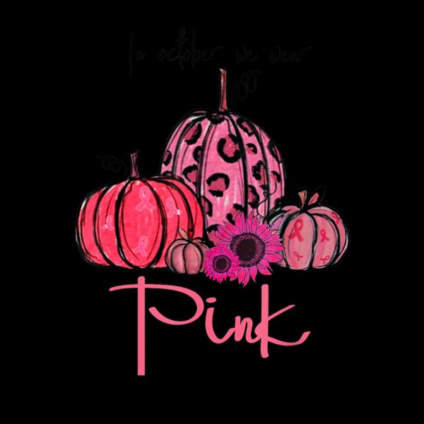 Breast Cancer Awareness Pumpkins Crew New T Shirt Thumbnail