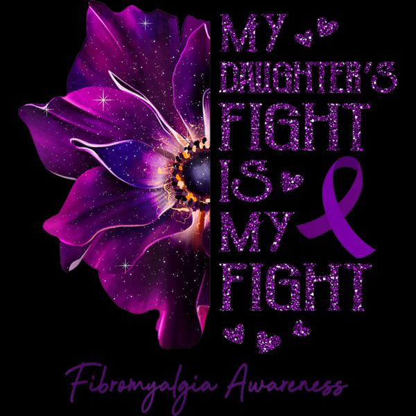 Daughters Fight Is My Fight Anemone Fibromyalgia Awareness T Shirt Thumbnail