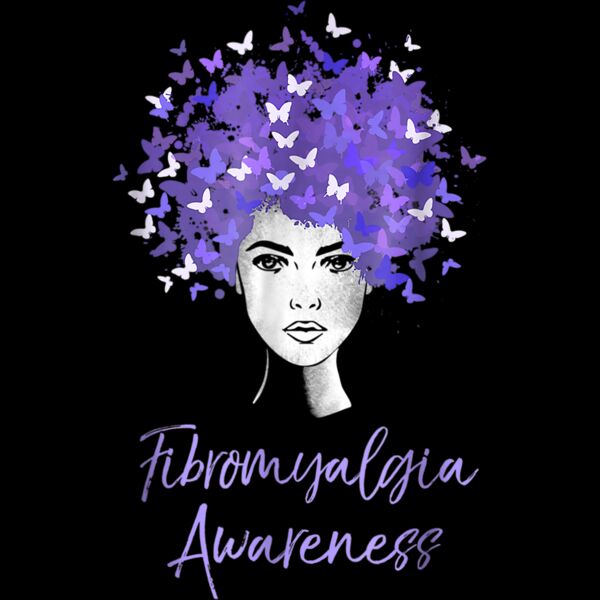 Fibromyalgia Awareness T Shirt Purple Butterflies Gift Shirt Thumbnail