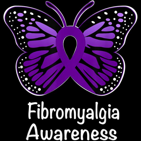 Fibromyalgia Awareness Warrior Support Purple Ribbon T Shirt Thumbnail