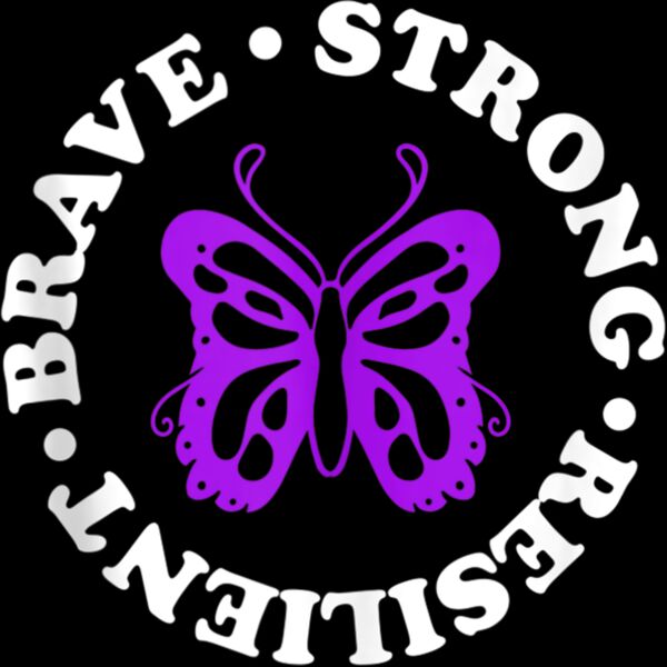 Brave Strong Resilient  Fibromyalgia Awareness Fibro Ribbon Tank Top Thumbnail
