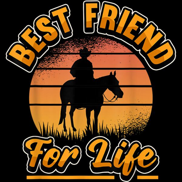 Best Friend For Life Love Horses Great Gift T Shirt Thumbnail