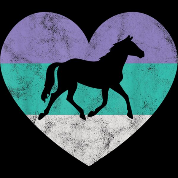 Horse Gift Shirt For Women  Girls Retro Vintage Cute Thumbnail