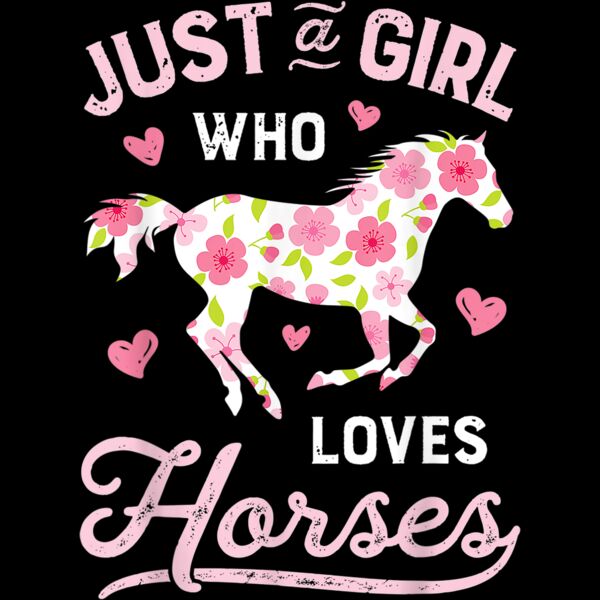 Just A Girl Who Loves Horses Shirt Horse Riding Women Gifts T Shirt Thumbnail