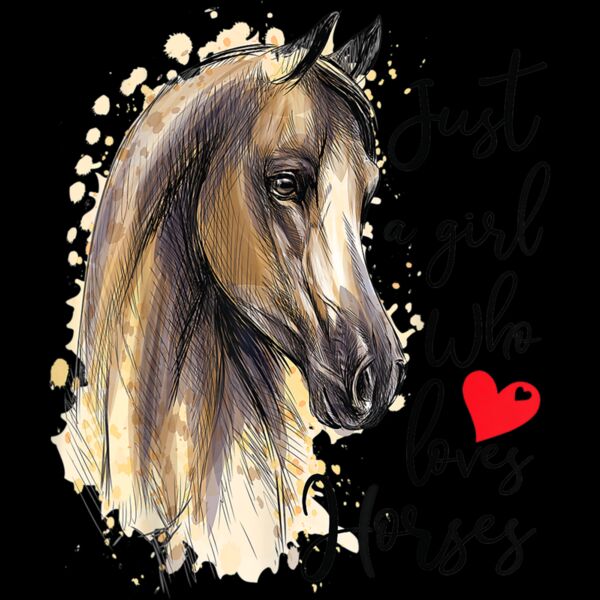 Just A Girl Who Loves Horses T Shirt Horse Women Riding Gift T Shirt Thumbnail