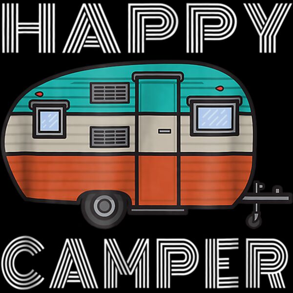 Camping Outdoor Camper Happy Camper Vintage Gift T Shirt Thumbnail