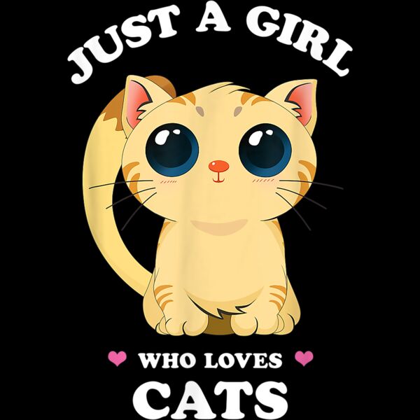 Just a Girl who Loves Cats   Funny Spirit Animal gift T Shirt 1 Thumbnail