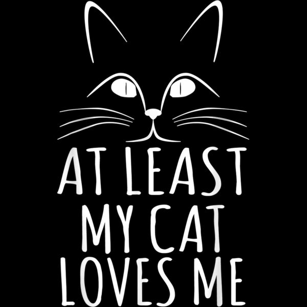 Cat Lover Funny Gift   At Least My Cat Loves Me T Shirt Thumbnail
