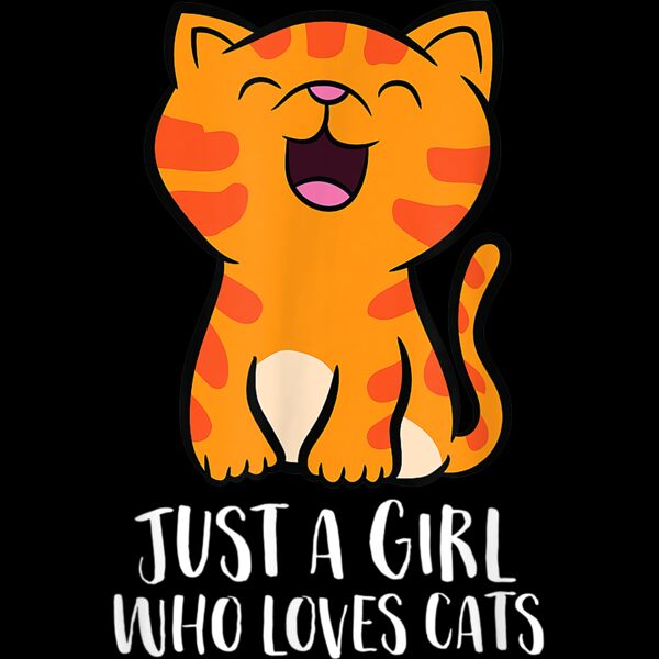 Just a Girl Who Loves Cats T Shirt Thumbnail