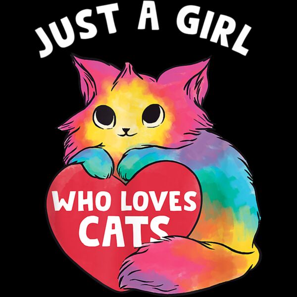 Just a girl who loves cats cute Cat lover gift for Girls T Shirt Thumbnail