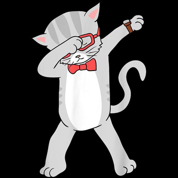 Dabbing Cat T Shirt Funny Dab Gift Cat Tee T Shirt Thumbnail