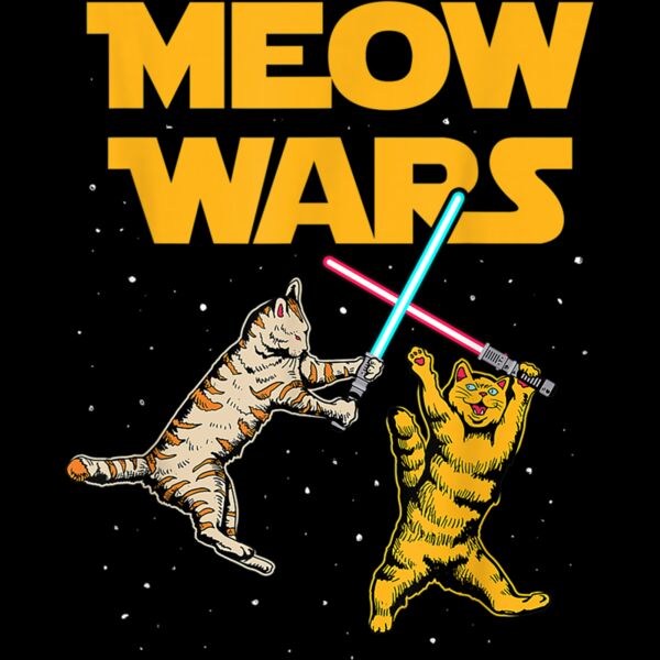 Meow Wars   Funny Cat Lover Gift T Shirt Thumbnail