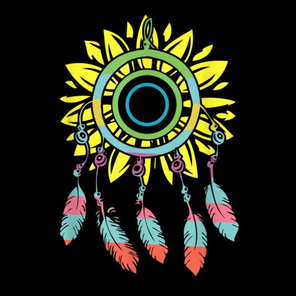 Dream Catcher Sunflower Inspirational Flower T Shirt Thumbnail