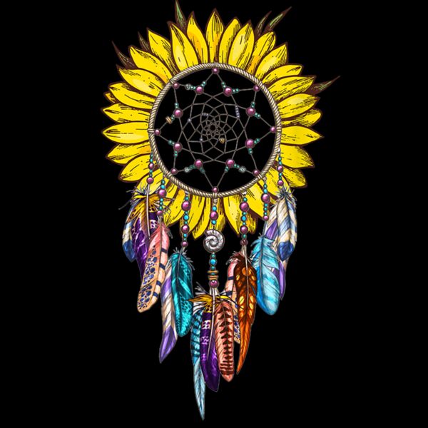 Dream Catcher Bird Feather Sunflower Shirts Gifts T Shirt Thumbnail