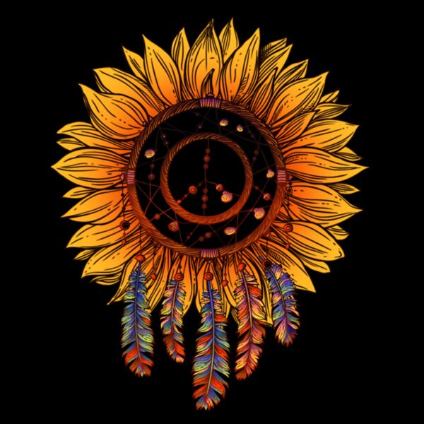 DREAM CATCHER SUNFLOWER Long Sleeve T Shirt Thumbnail