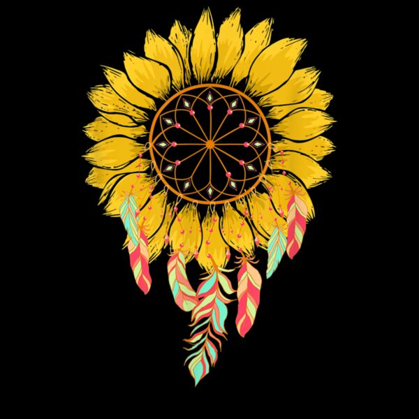 Boho Sunflower Dreamcatcher T Shirt Thumbnail
