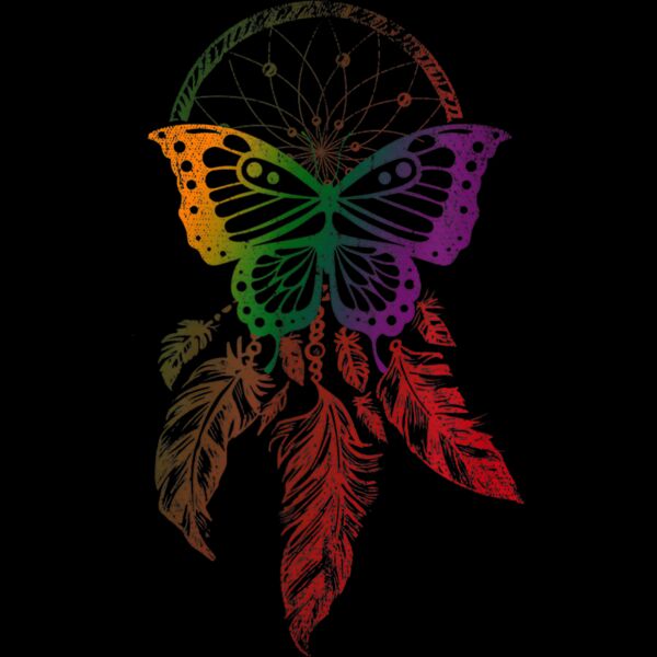 Colorful Butterfly Animal Gift Dreamcatcher T Shirt Thumbnail