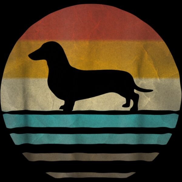 Doxie Dachshund Dog Shirt Retro Vintage 70s Silhouette Gift Thumbnail