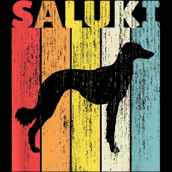 Saluki Vintage T Shirt Dog Retro Style Gift Thumbnail