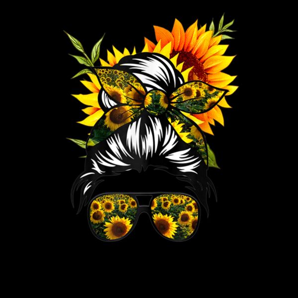Mom Life Messy Hair Bun Sunflower Women Mother s Day Thumbnail