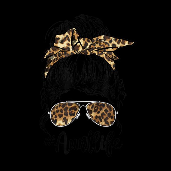 Leopard Auties Aunt Life Cute Messy Bun Girl Mother s Day Thumbnail