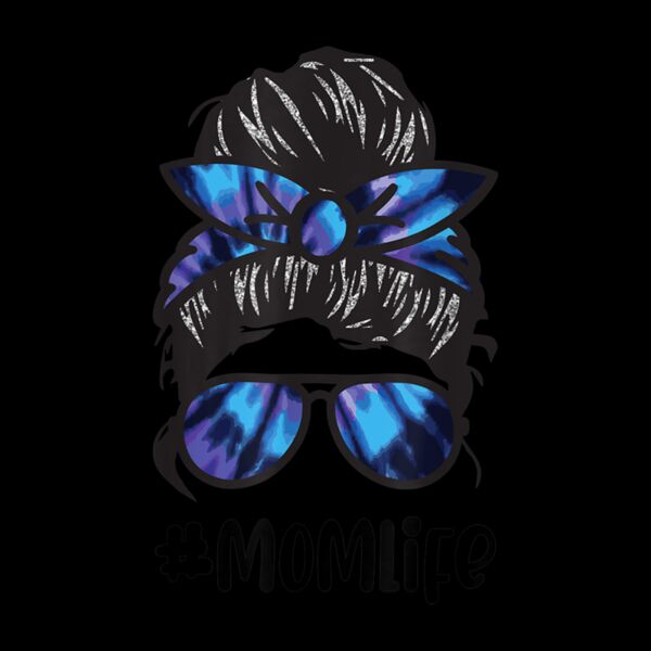 Mom Life Messy Hair Bun Tie Dye Thumbnail