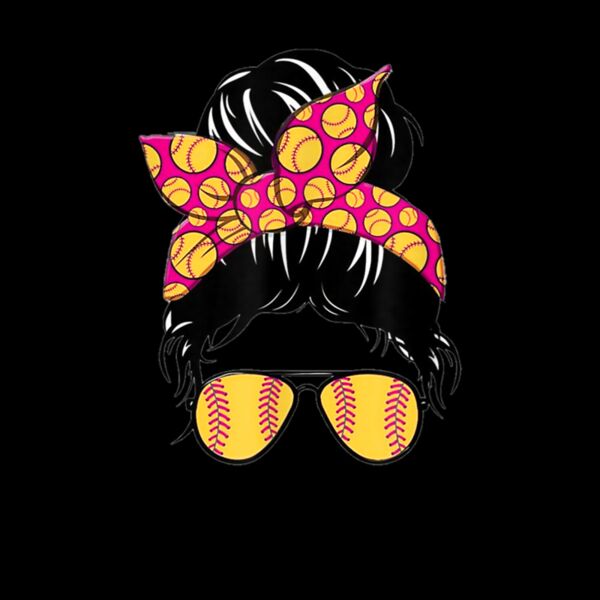 Mom Life Softball Baseball Mothers Day Messy Bun 2 Thumbnail