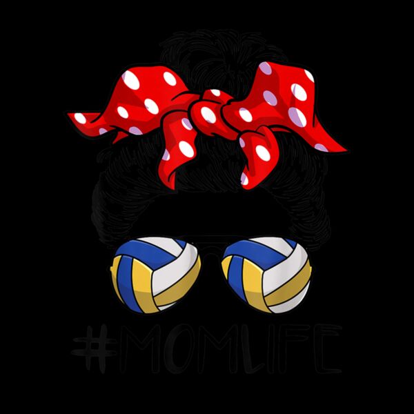 Mom Life Volleyball Messy Bun For Mothers Day Thumbnail