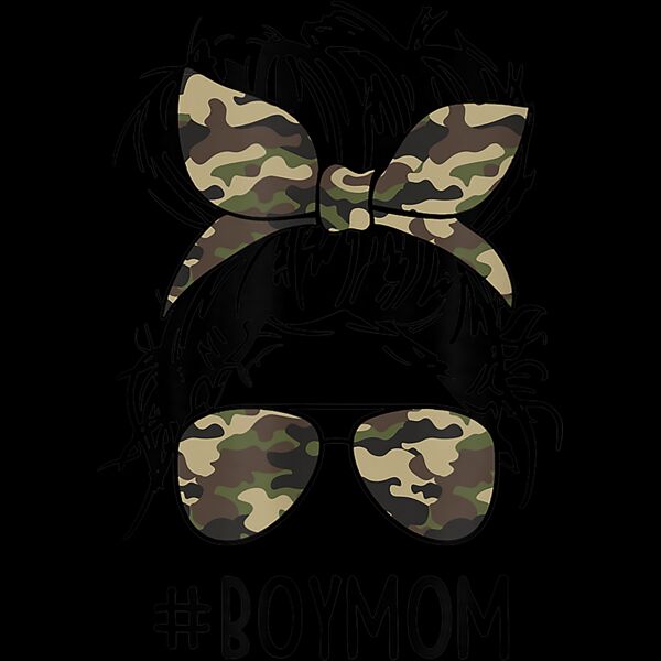 Boy Moms Funny Messy Bun Mom Life Motherhood Mom Of Boys T Shirt Thumbnail