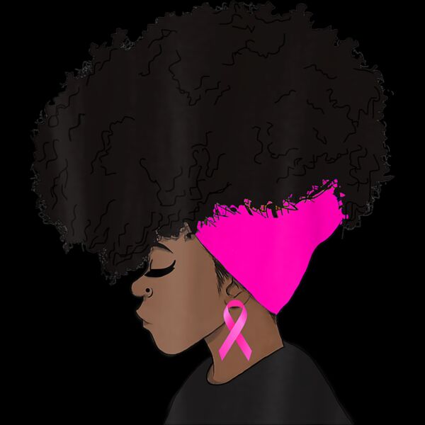 African American Breast Cancer Awareness t shirt Black Women T Shirt Thumbnail
