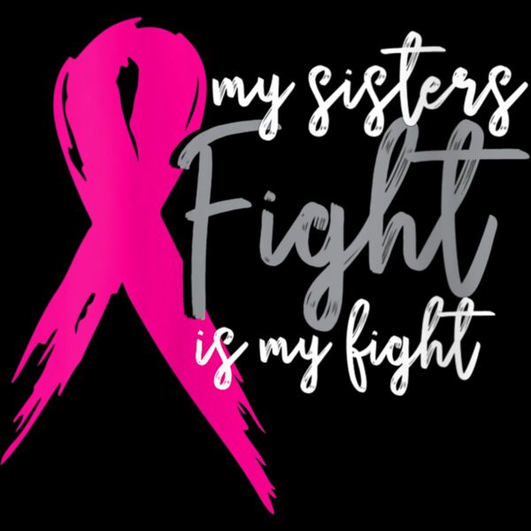 Womens Her Fight Is My Fight Breast Cancer Awareness V Neck T Shirt Thumbnail