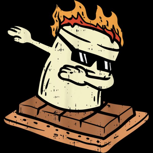 Dabbing Smore Marshmallow Cute Dab Dance Camping Camper Gift T Shirt Thumbnail