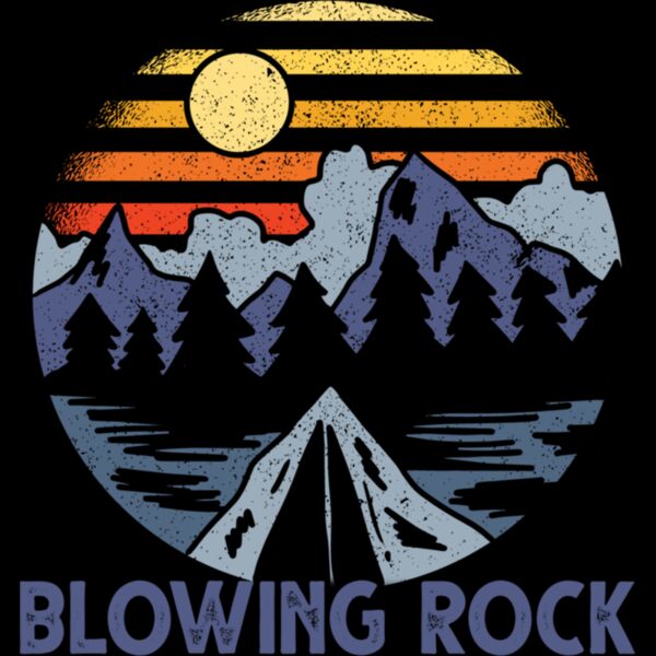 Blowing Rock North Carolina Blue Ridge Mountains Camping Long Sleeve T Shirt Thumbnail