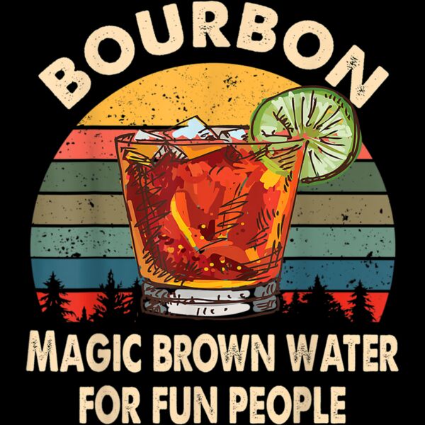 Bourbon Definition Magic Brown Water Retro Vintage Bourbon T Shirt Thumbnail