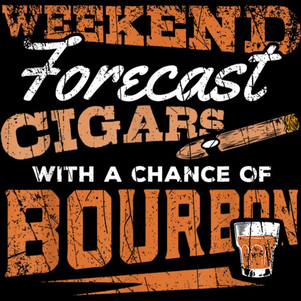 Weekend Forecast Cigars and Bourbon Funny Whiskey Design T Shirt Thumbnail