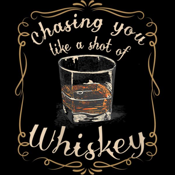 Womens Vintage Chasing You Like a Shot of Whiskey Bourbon Lover V Neck T Shirt Thumbnail